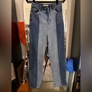 PacSun 90s Boyfriend Two-Tone Blue Color-block Women's High-Rise Jeans